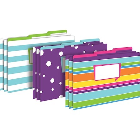 Barker Creek Happy Designer Legal-Size File Folders, Multi-Design Set, 9/Package 2502
